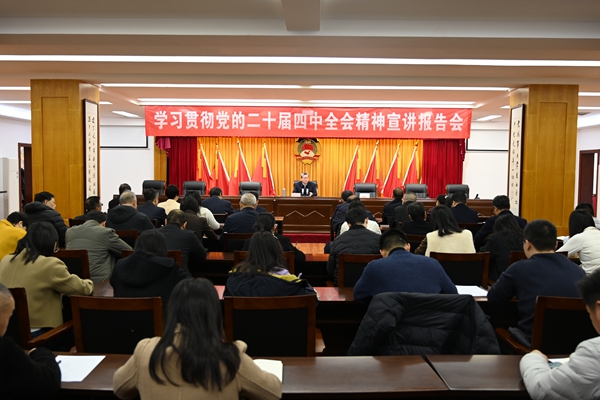 市政协举办学习贯彻党的二十届四中全会精神宣讲报告会